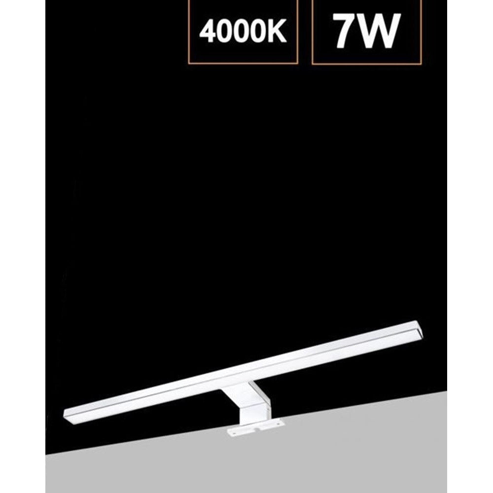 Trade Shop - Applique Lampada Led Per Specchio Bagno Con Doppia Istallazione 7w Luce 4000k Ip44 500p -