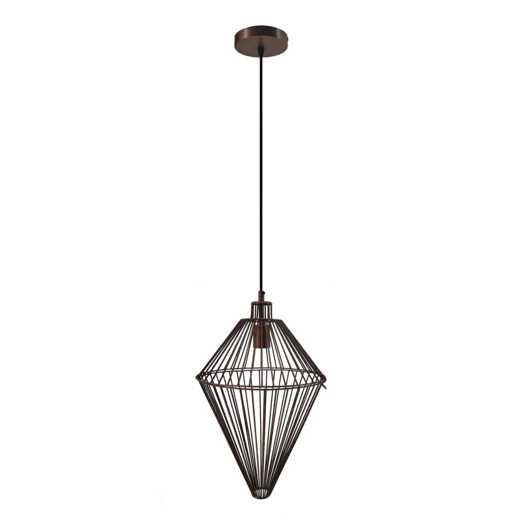 Lampada a Sospensione Delta in Rame Industriale