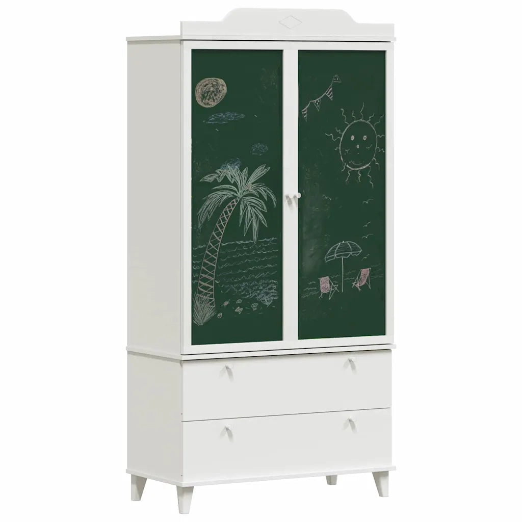 Armadio con Lavagna con cassetto ROROS Bianco 90 x 45 x 180 cm 42003036