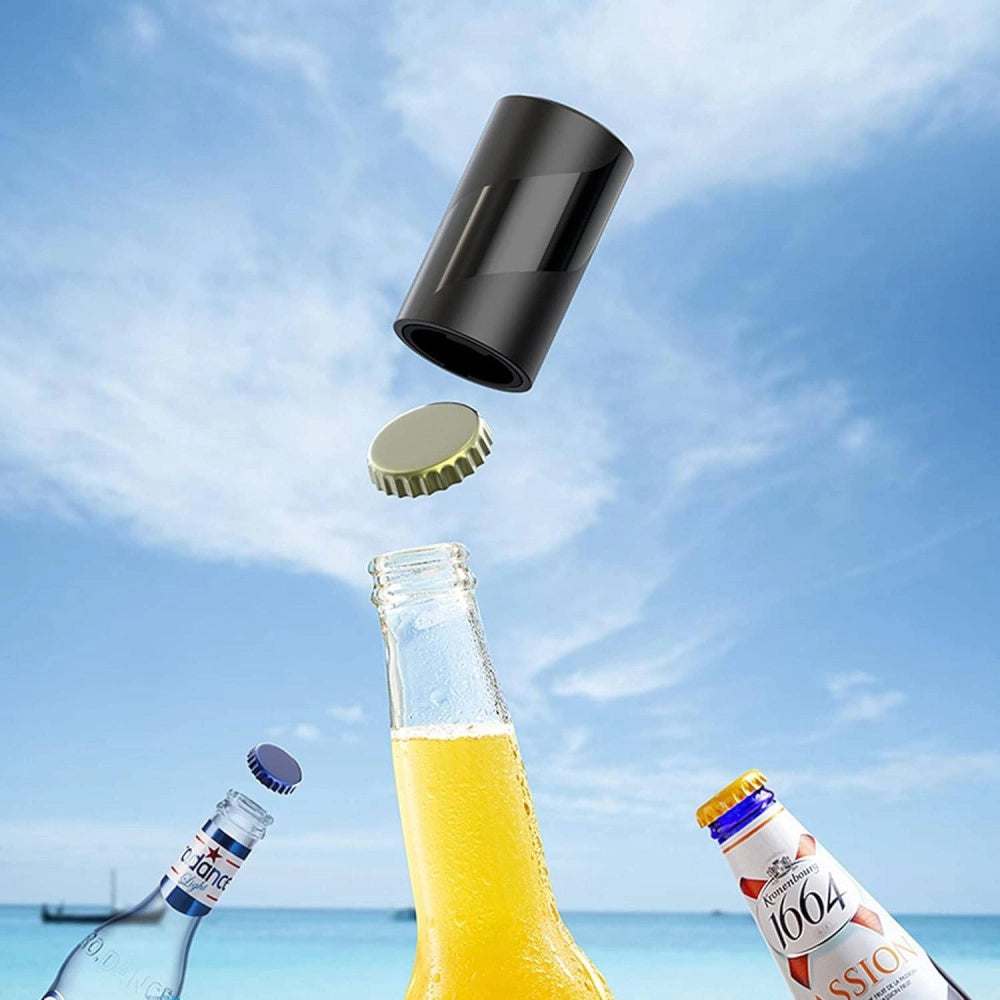 Trade Shop - Cavatappi Apribottiglie Stappa Tappo Con Pressione Su Bottiglia Birra Magnetico -