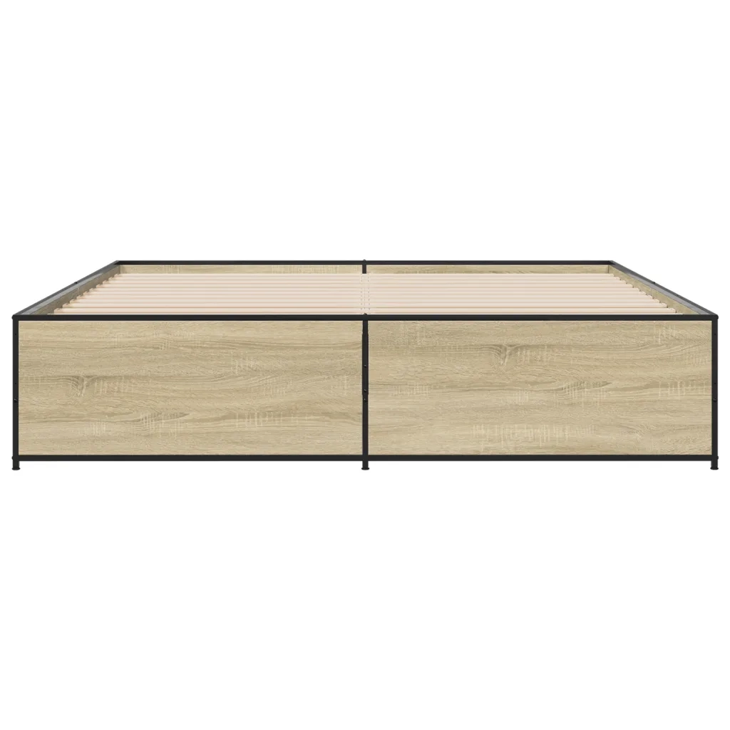 Giroletto Rovere Sonoma 200x200 cm Legno Multistrato e Metallo