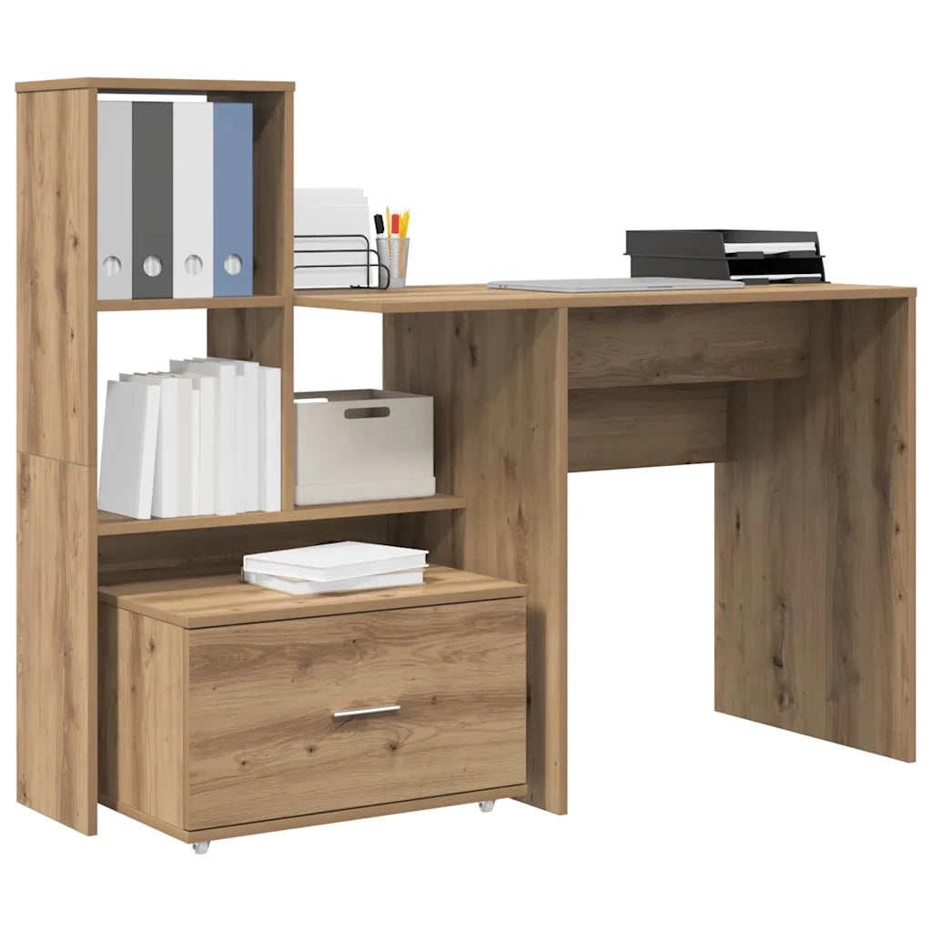 Scrivania con cassetto Rovere artigianale 131,5 x 50 x 106,5 cm 3337272
