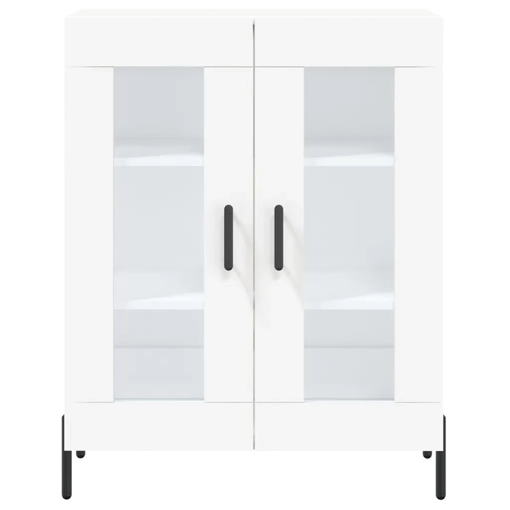 Credenza Bianca 69,5x34x180 cm in Legno Multistrato