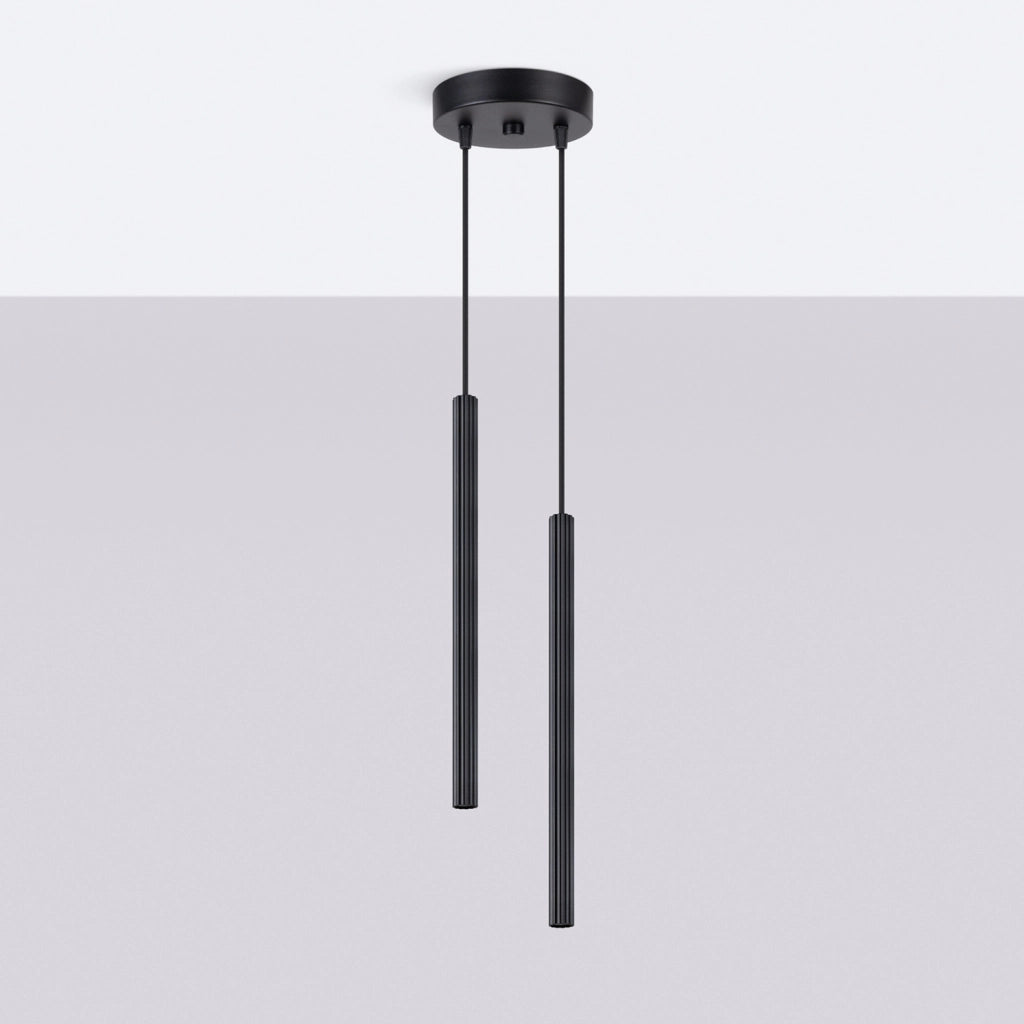 Lampada a sospensione moderna tonda nera 2xG9 ZENTRA Pure Lume