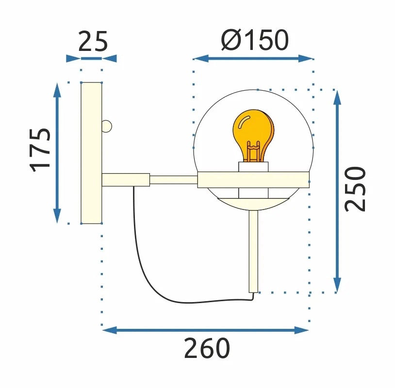 Lampada Da Parete APP910-1W E27