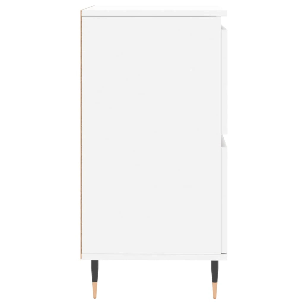 Buffet credenza cassettiera armadio mobile contenitore organizer per cucina soggiorno salotti set da 2 legno ingegnerizzato bianco 02_0036698