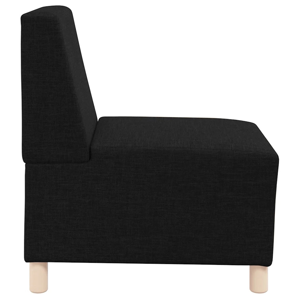 vidaXL Divano componibile senza braccioli nero 55 cm in tessuto