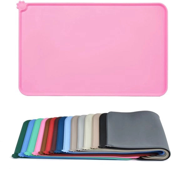 Piatto per Animali - Acqua-Resistente - Antiscivolo - Silicone - Dimensioni 47 x 29 cm - Facile da Pulire - Materiale per Cibo