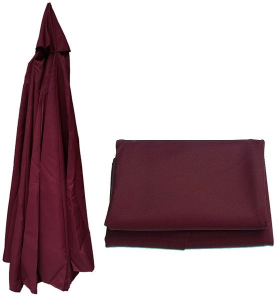 Parasol da giardino sostitutivo (3,5 m) - copertura sostitutiva per 8 braccia, copertura sostitutiva di tela per parasole, per terrazza/giardino/piscina/parasole galleggiante - Claret