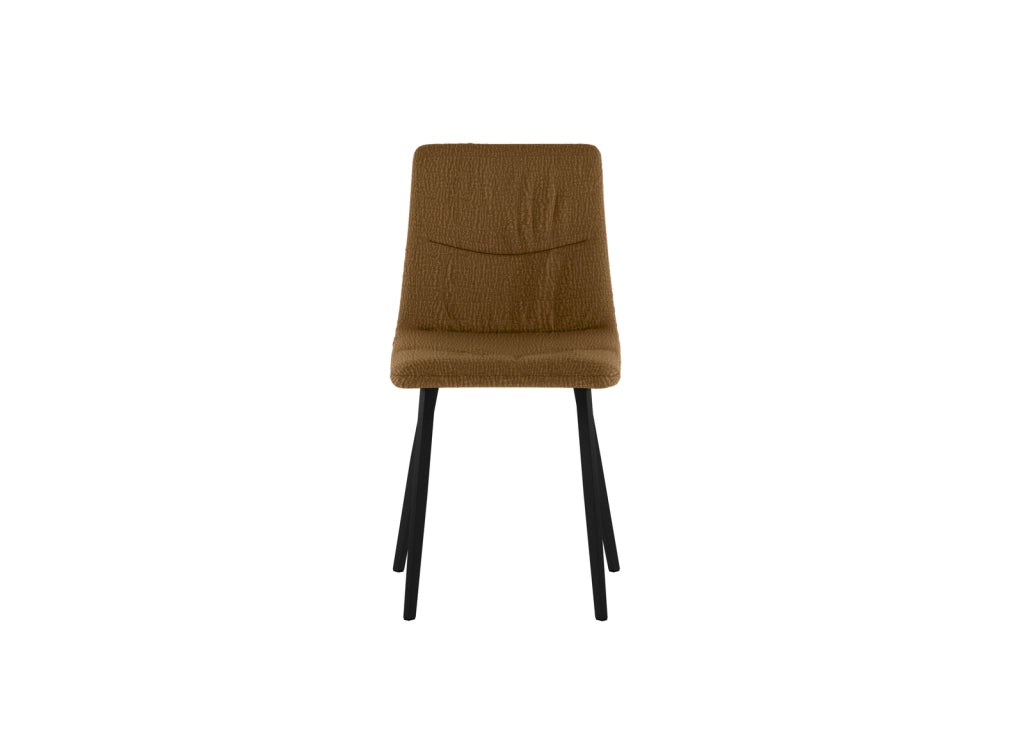 Set 4 Sedie Ariel 46x55x87,5 cm in Tessuto Easy-Clean Marrone