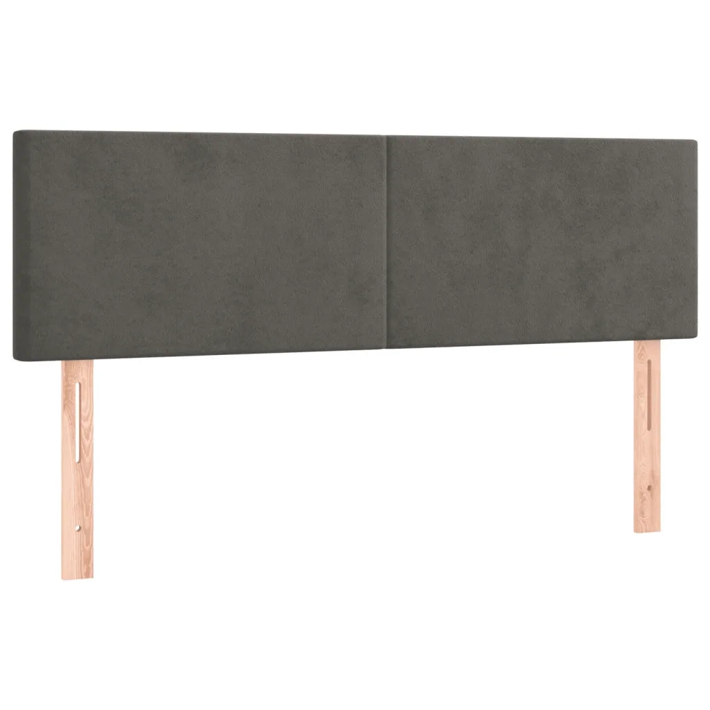 Testiera | Testata Grigio Scuro 144x5x78/88 cm in Velluto