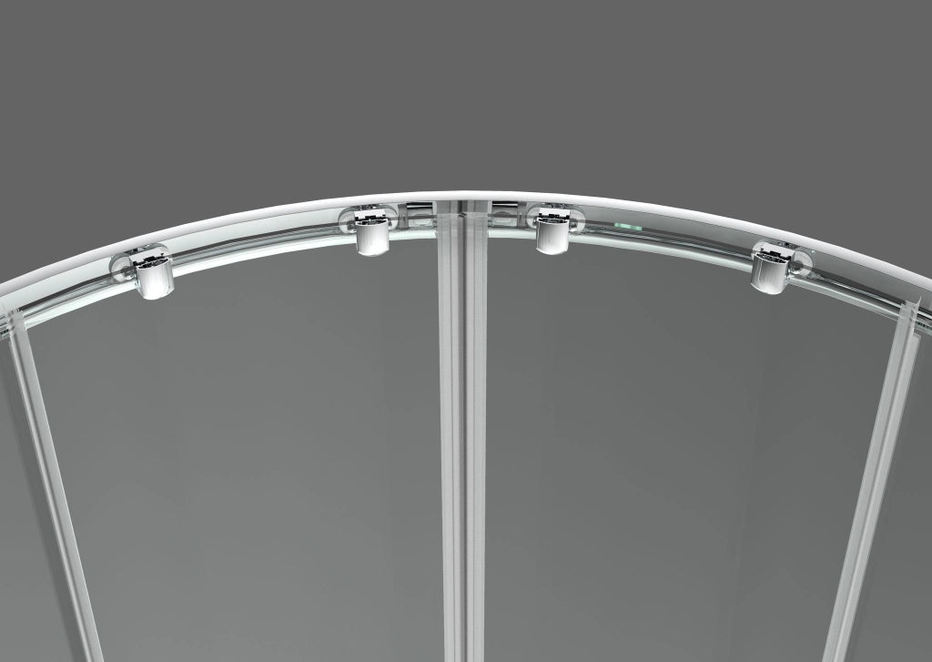 Box doccia 90x90 cm semicircolare angolare H195 cm ELIA Cromato