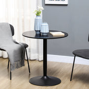 Tavolo rotondo da pranzo ?70x75 cm; in MDF e acciaio; nero