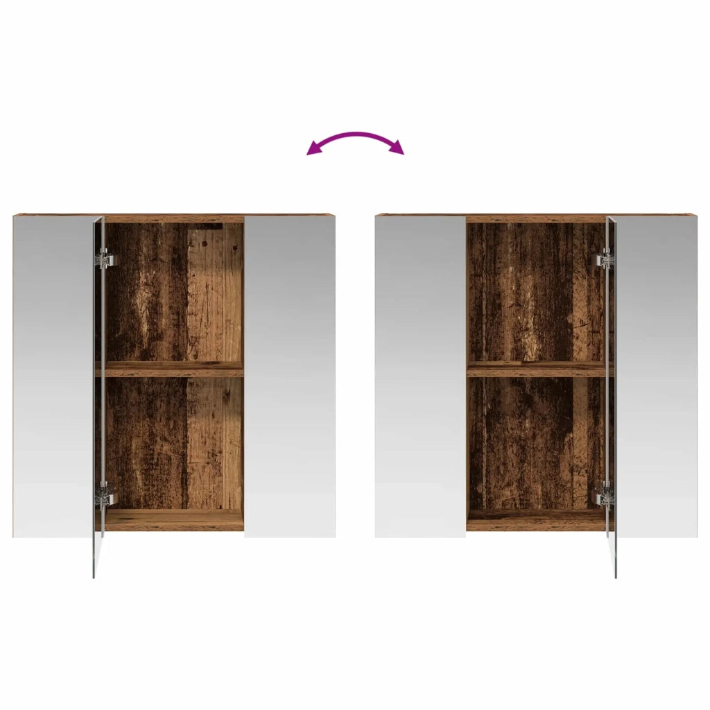 Mobiletto per specchio da bagno Legno vecchio 70 x 14,5 x 70 cm
