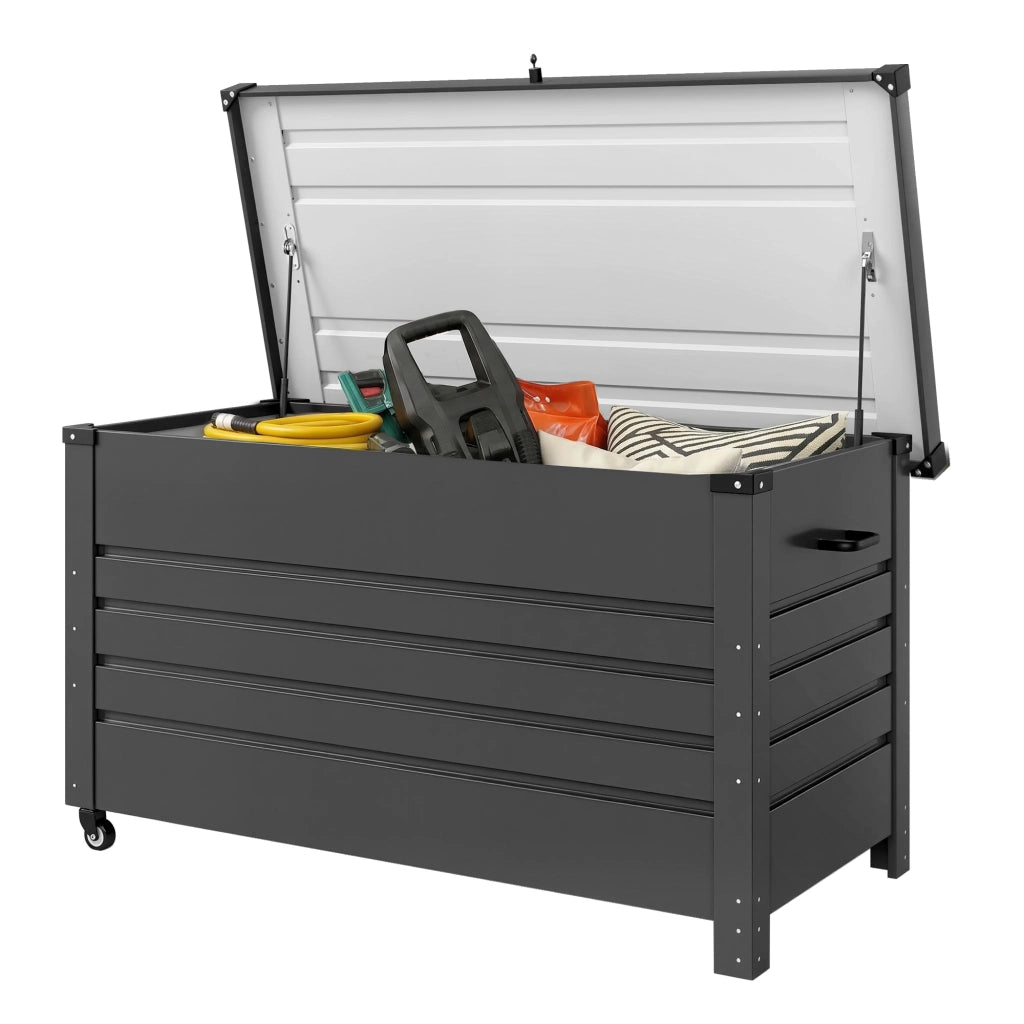 Cassettiera Mobile con Ruote e Maniglie ¨C Zephmum ¨C Grigio Metallo 350L