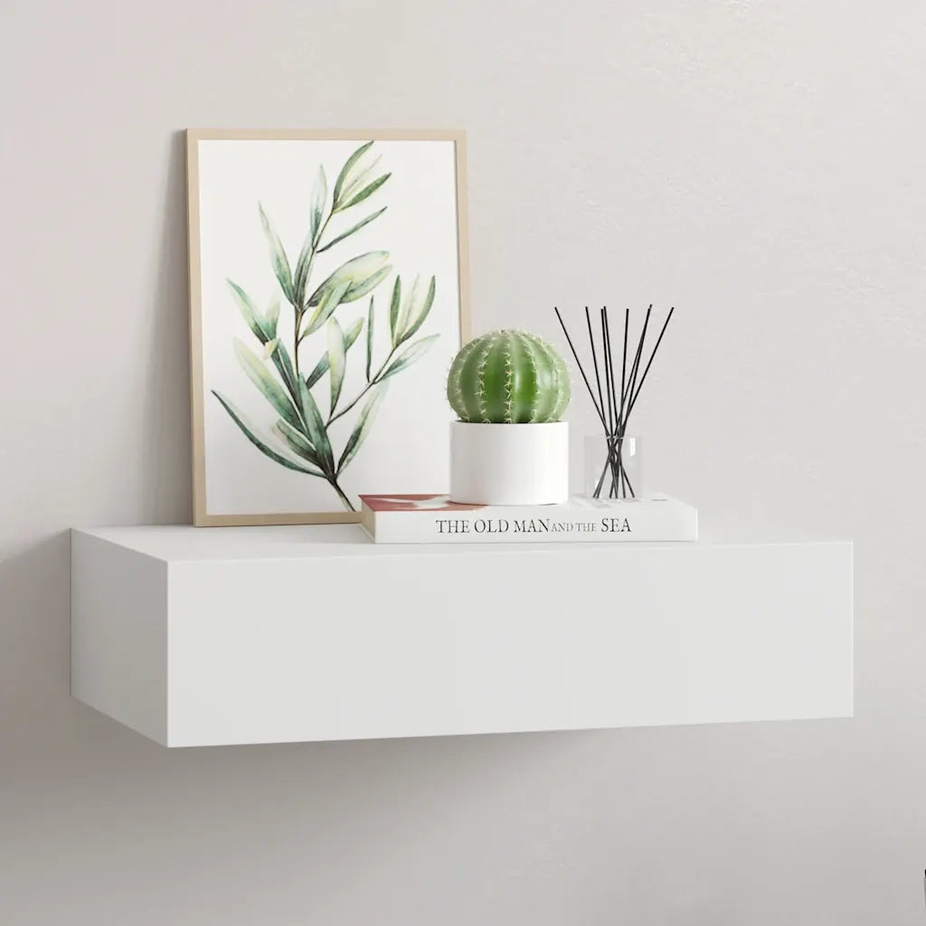 Scaffale con Cassetti da Parete Bianco 40x23,5x10 cm in MDF cod mxl 33681