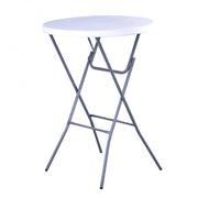 Tavolo Catering Pieghevole 80x110 h cm in Acciaio Bianco