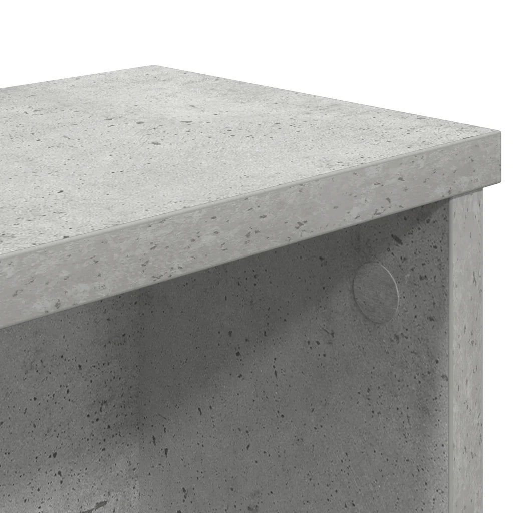 vidaXL Scaffale da Cucina Impilabile Grigio Cemento 60x15x16 cm