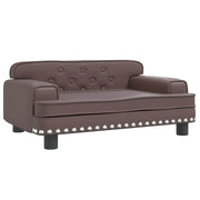 Divano letto per cani comodo 70 x 45 x 30 cm in similpelle marrone 02_0042826