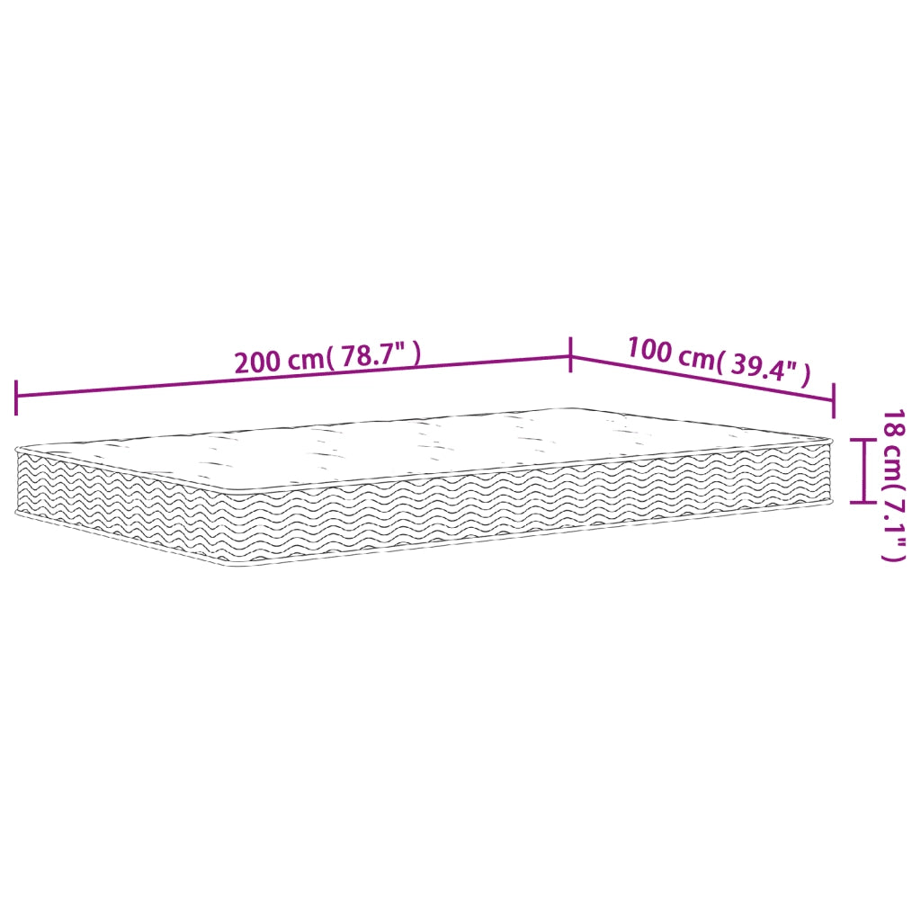 Materasso a Molle-Materasso per letto Bonnel Medio 100x200 cm 577709
