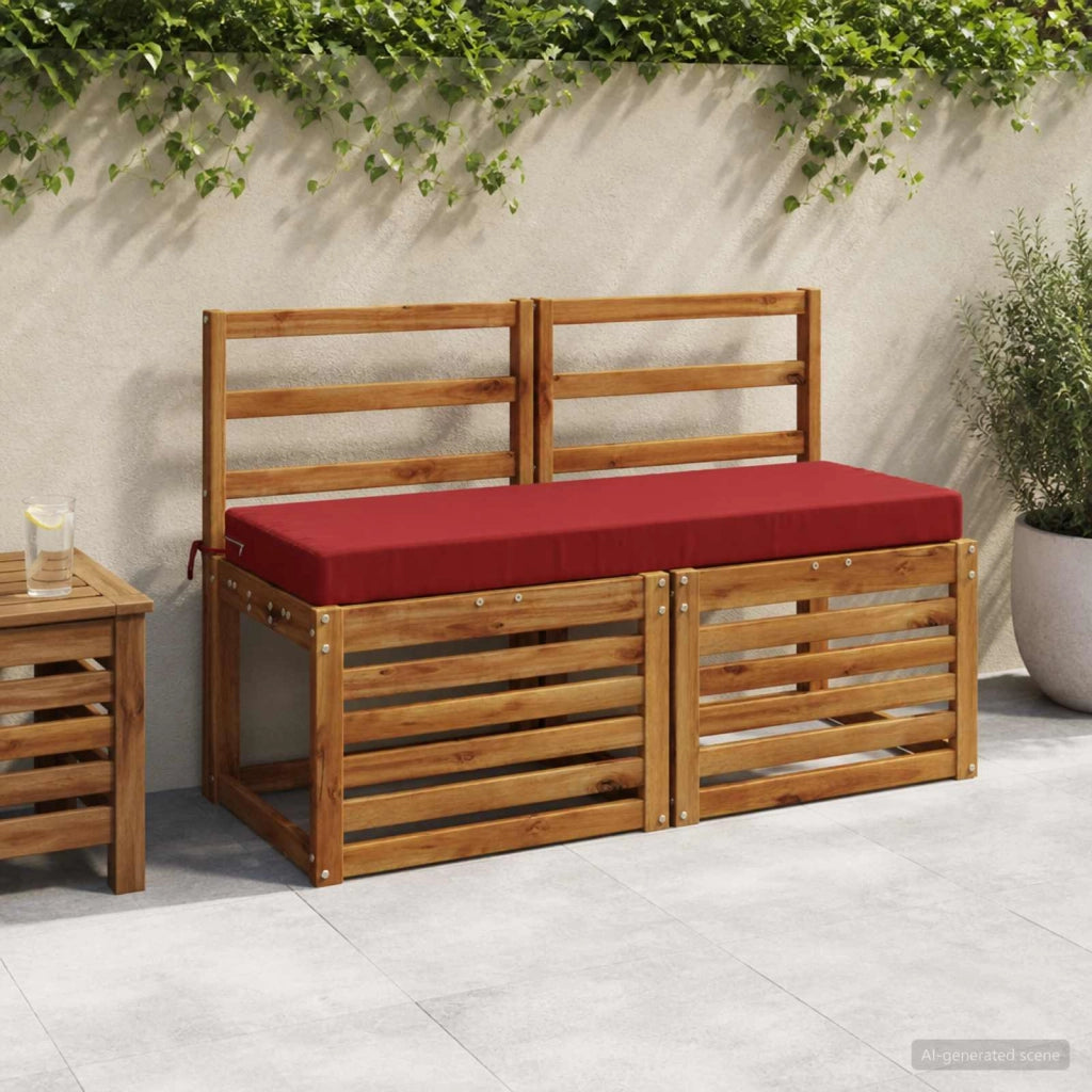Cuscino per panchina SOEST 100% Poliestere Rosso Vino 949774