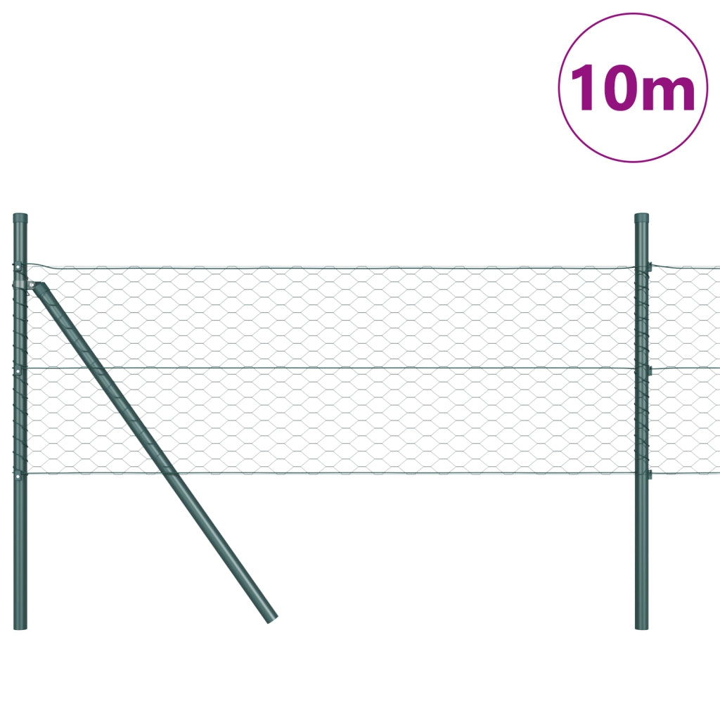 Recinzione esagonale  Verde 0.5x10 m Acciaio