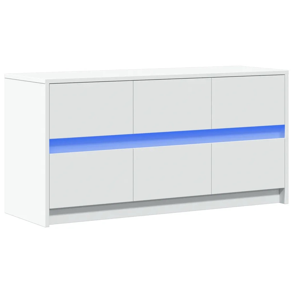 Mobile Porta TV con LED Bianco 100x34x50 cm in Truciolato
