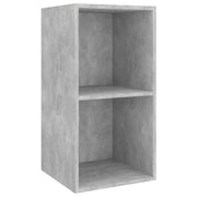 Mobile TV multimediale mensola TV credenza TV montaggio a parete adatto per sala da pranzo soggiorno camera da letto 37 x 37 x 72 cm legno ingegnerizzato grigio 02_0027761