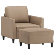 Poltrona con Poggiapiedi Cappuccino 60 cm in Similpellecod mxl 120714