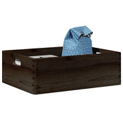 Scatola in Legno con Manici Nera 40x30x13 cm in Legno di Pino 4017399