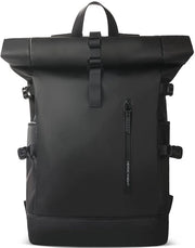 Borsa da Spalla Portatile 27L Espandibile Impermeabile Borsa da Laptop con Porta USB per Portatili fino a 15,6 Pollici Borsa Antifurto per Uomo e Donna Ideale per Escursioni, Campeggio, Viaggi - Nero