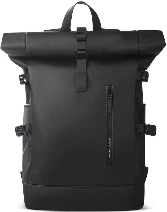 Borsa da Spalla Portatile 27L Espandibile Impermeabile Borsa da Laptop con Porta USB per Portatili fino a 15,6 Pollici Borsa Antifurto per Uomo e Donna Ideale per Escursioni, Campeggio, Viaggi - Nero