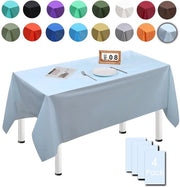 Set da toletta da esterno 4 pezzi, 137cm x 274cm, rettangolare, impermeabile e resistente all'acqua, colore cielo, per feste di compleanno, matrimoni, Natale, feste per bambini, cucine, giardini e eventi.