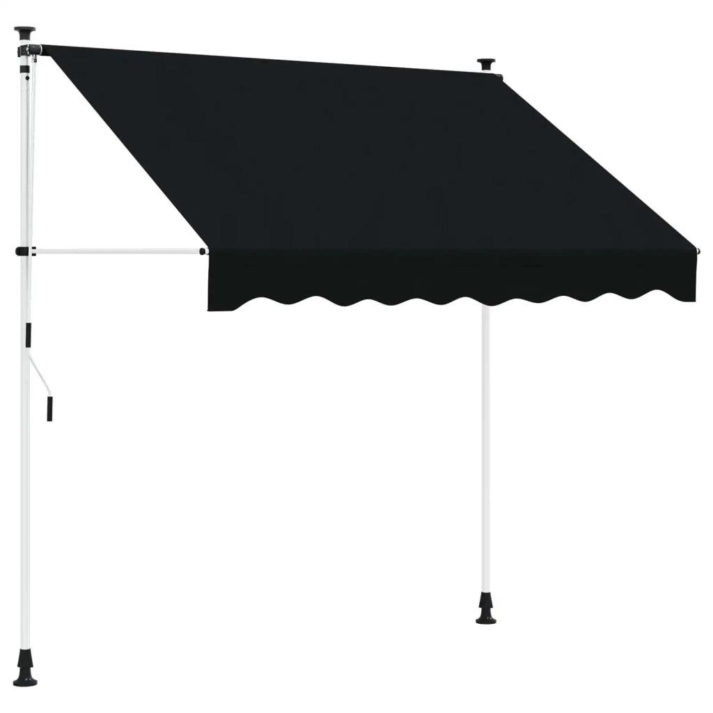 Tenda retrattile manuale Nero 400 cm