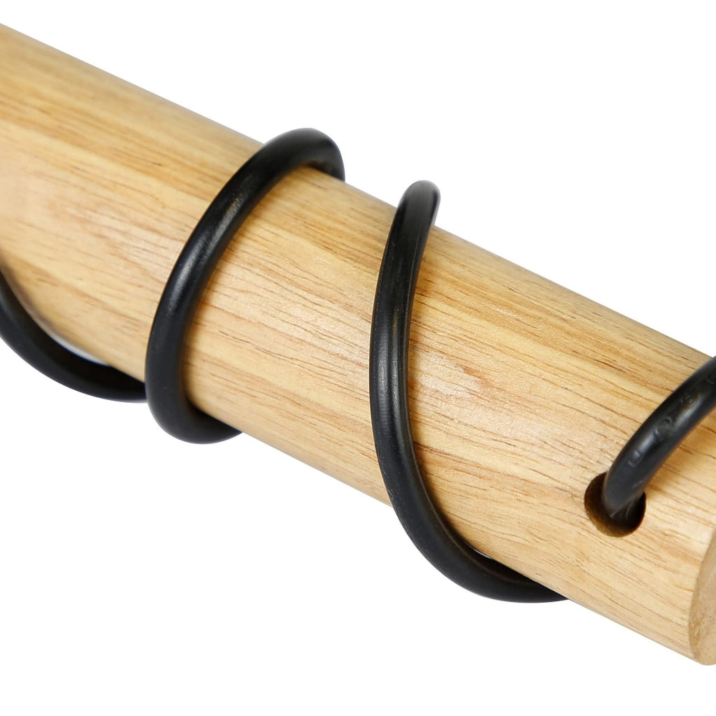 ZMH Applique da parete industriale retrò in legno nero e metallo E27 per ufficio