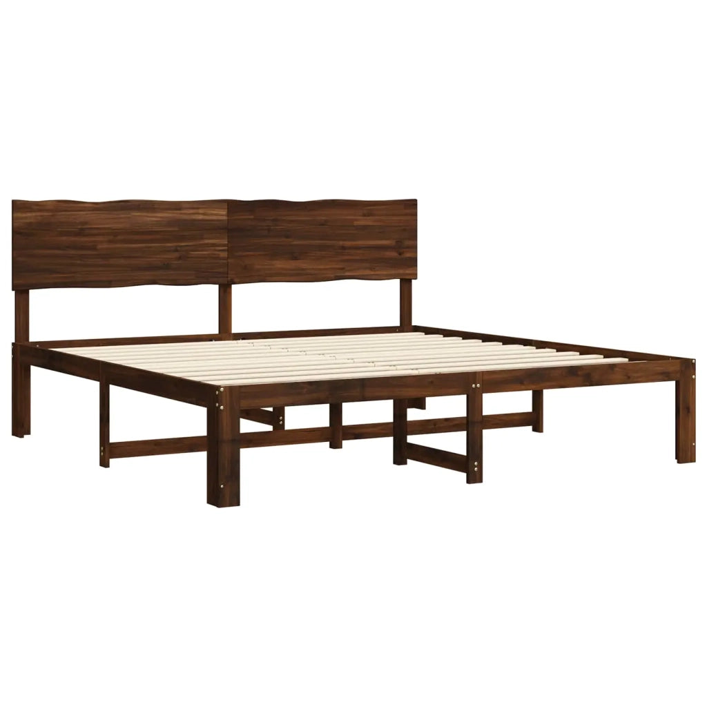 Letto matrimoniale con testiera ROSTOCK Marrone Scuro 3405425