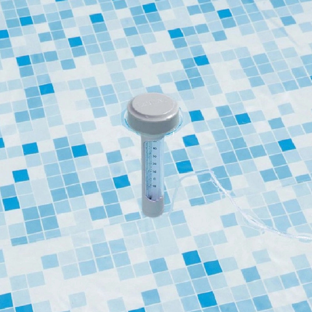 Trade Shop - Termometro Galleggiante Per Piscina In Abs Temperatura Acqua Con Cordicella 58072 -