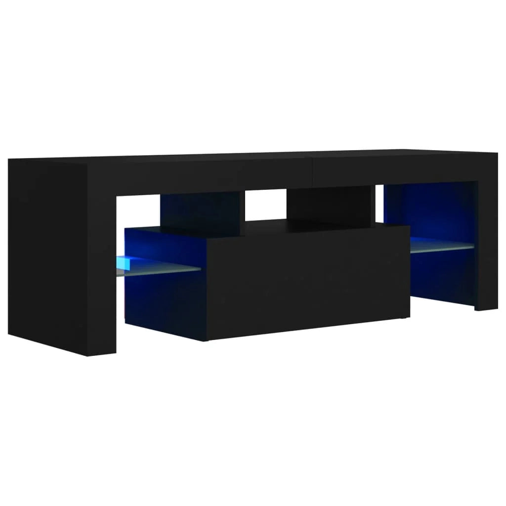 Mobile TV multimediale scaffale TV credenza mobile TV sala da pranzo soggiorno camera da letto con luci LED 120 x 35 x 40 cm nero 02_0026526