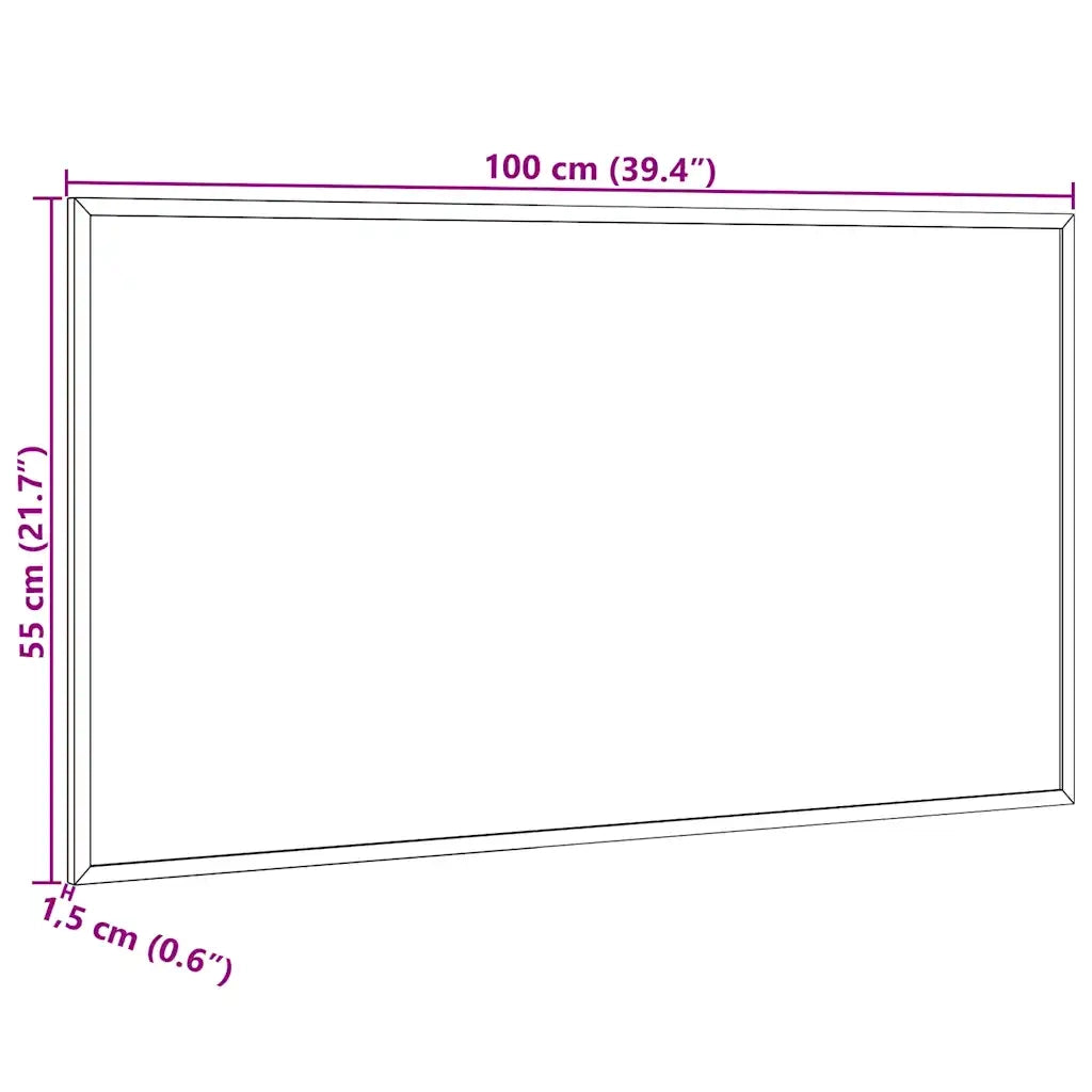 Lavagna con cornice in legno massello di pino nera 100x55 cm CFW3858413