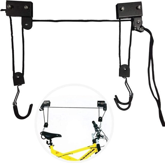Sollevatore per biciclette - capacità di sollevamento 57 kg - sollevatore universale per biciclette - catena e cavo - biciclette e imbarcazioni - adatto