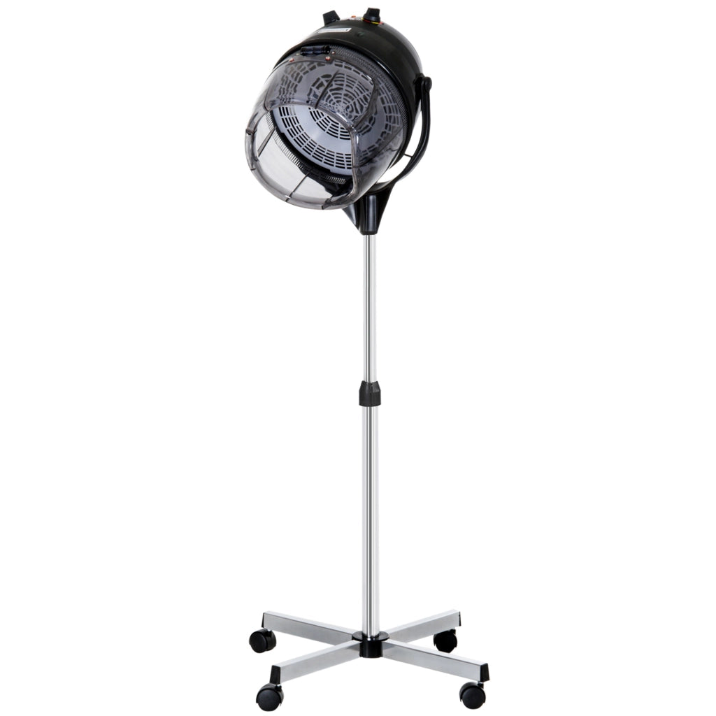 Asciugacapelli Casco 1180W Regolabile con Timer e Ruote ¨C zephmum ¨C Nero 65x65x115-165 cm