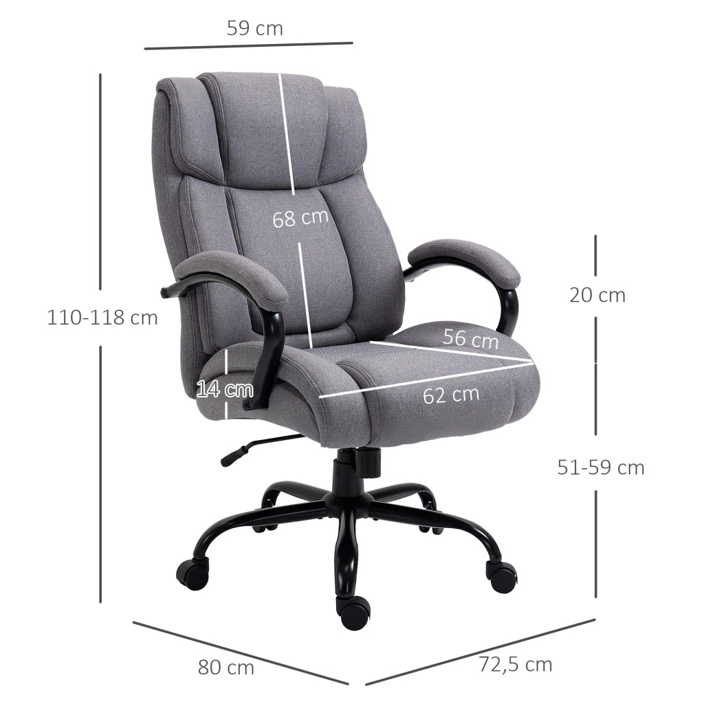Sedia da ufficio ¨C zephmum ¨C Grigio chiaro, tessuto, altezza regolabile