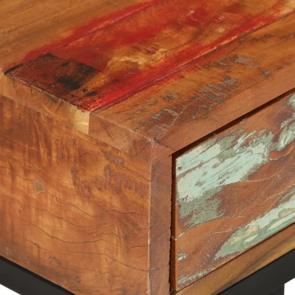Tavolino Laterale | Tavolo laterale a Forma di U 45x30x61 cm in Legno di Recupero