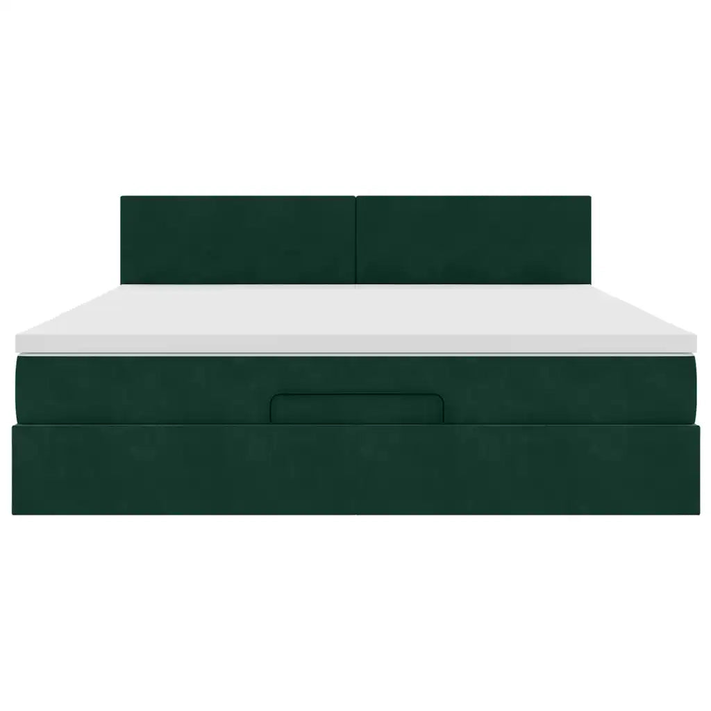 Struttura Letto Pouf con Materasso 180x200 cm in Velluto