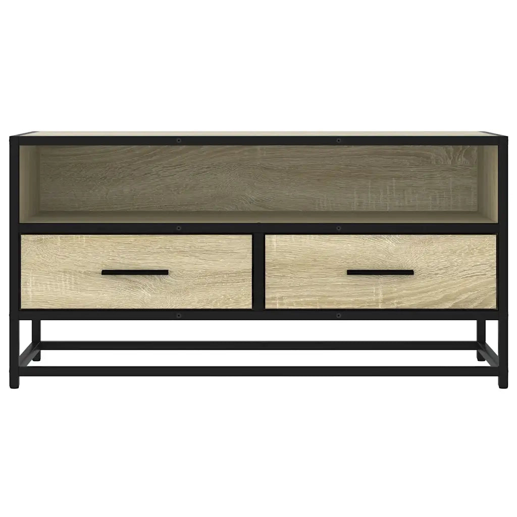 Mobile TV Rovere Sonoma 80x34,5x40 cm Legno Multistrato Metallo 848810