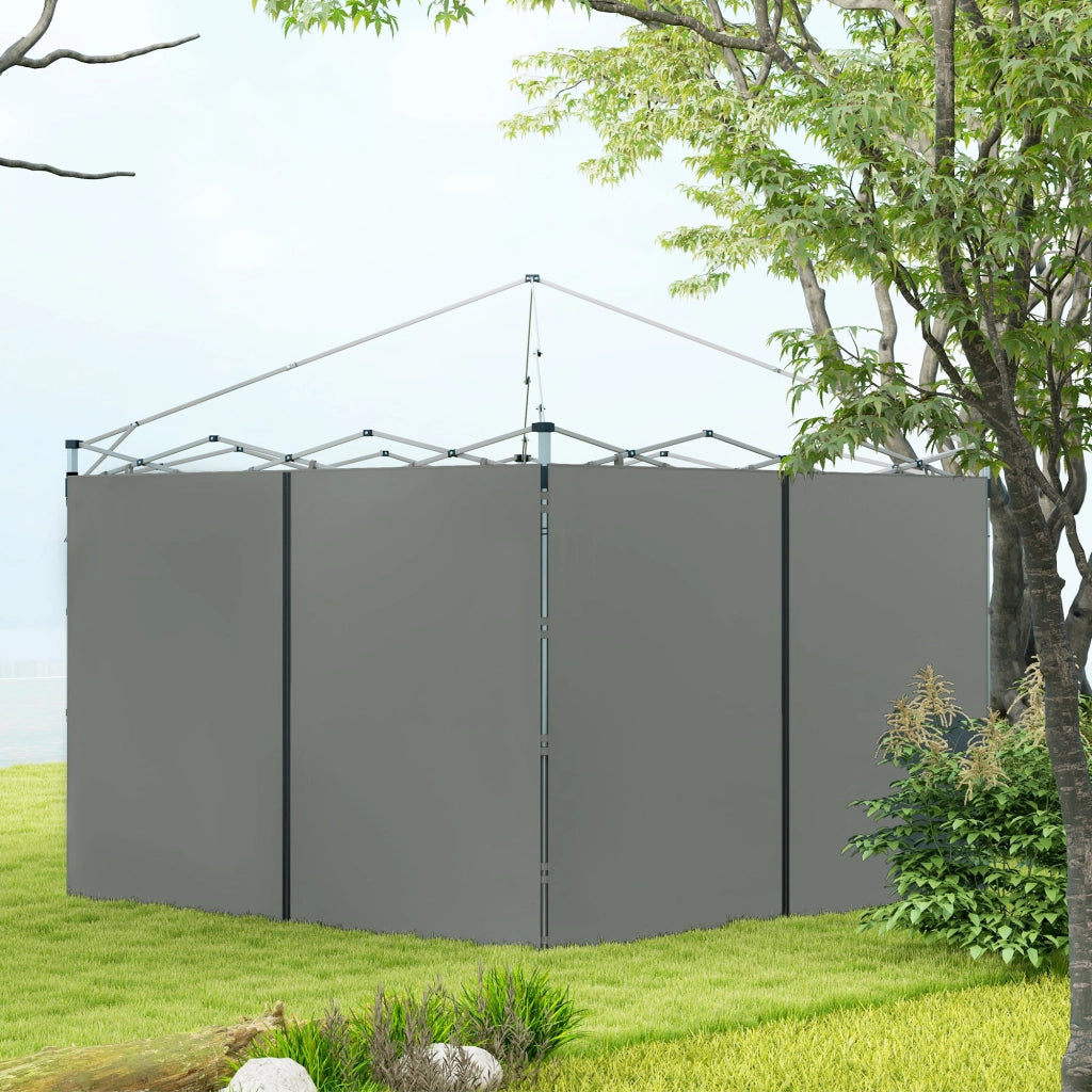 Pannelli laterali per gazebo ¨C zephmum ¨C 2 pezzi grigio scuro