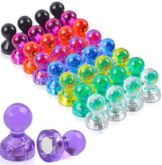 Magnetismo per lavagna, 32 pezzi, 11 x 17 mm, magneti in plastica, magneti cilindrici, per lavagna, whiteboard, bacheca da parete