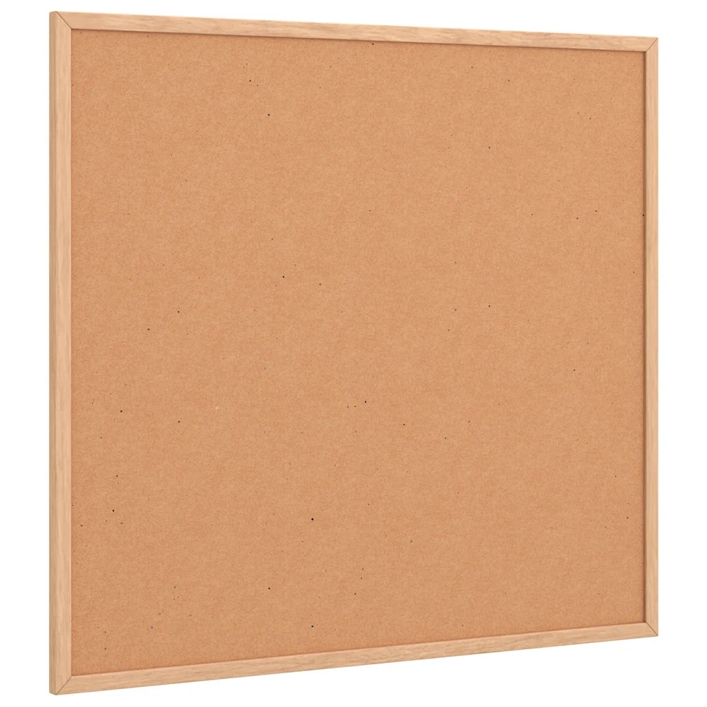Bacheca in sughero con cornice in legno di pino massiccio 60x55 cm 4017419