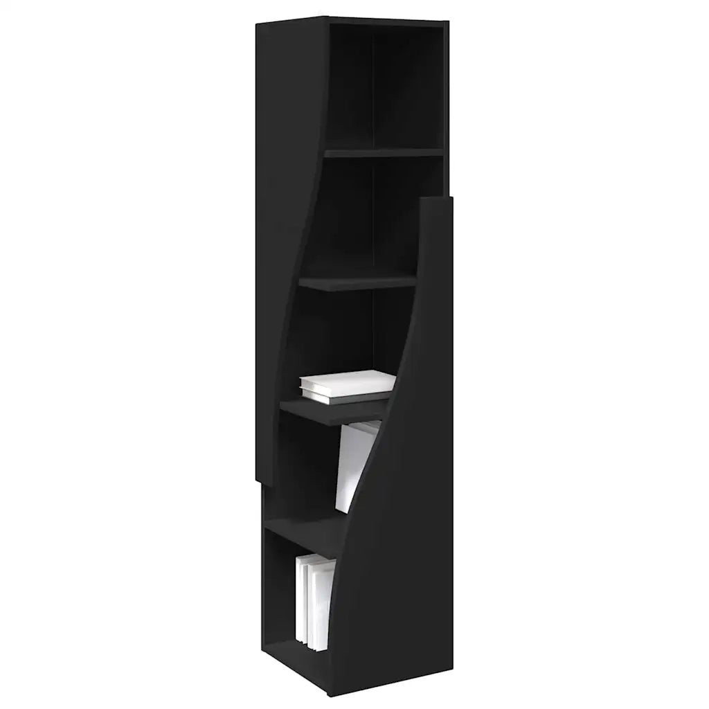 Mobile angolare Nero 32x32x140cm Legno multistrato 889876