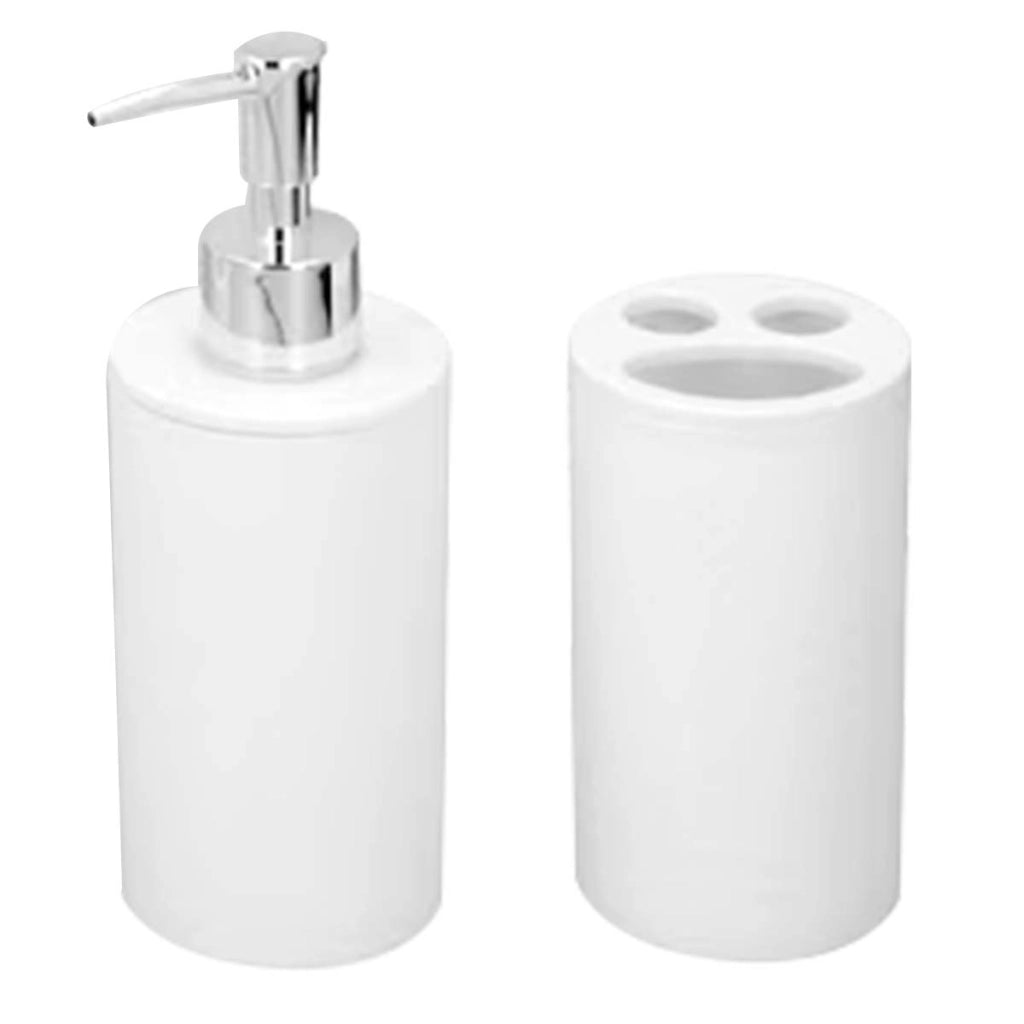 Kit di Pulizia 6 pezzi per Bagno Pratico Completo Bianco Alpina